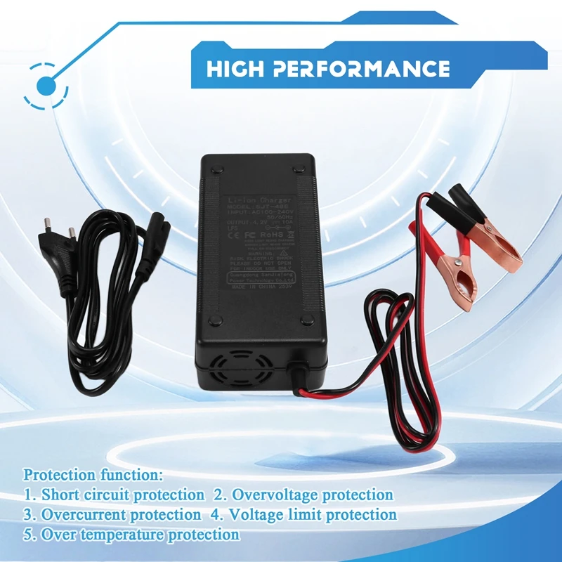 4.2V 10A 18650 Lithium Battery Charger for 1S 3.7V 18650 Battery Fast Charger It Comes with Alligator Clips EU PLUG-A32R view 5