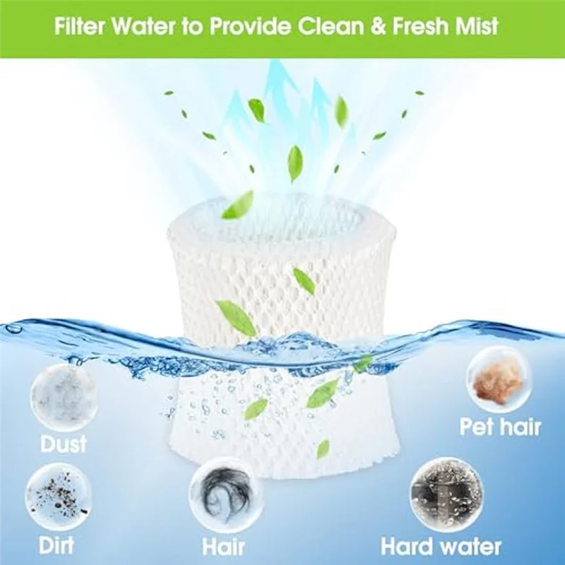 

8 шт. фильтры увлажнителя для прикроватных тумбочек с навесом, сменные фильтры для прикроватных увлажнителей с навесом, бумажный фильтр из древесной массы-A58E