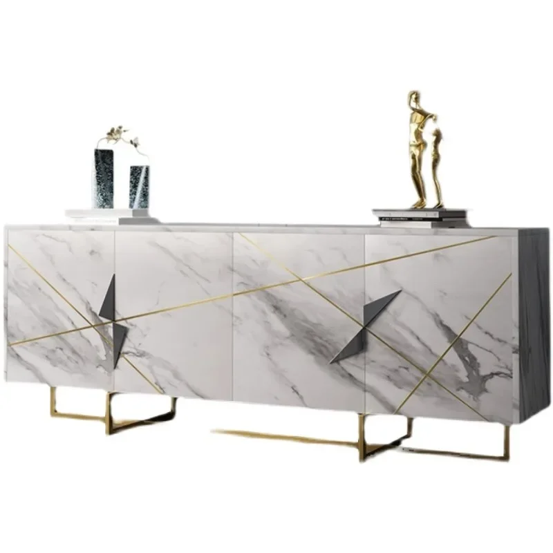 

z Modern Luxury Living Room MDF Painting Dining Room Buffet Sideboard with Metal Frame Furniture Wooden Storage Console TV Cabi