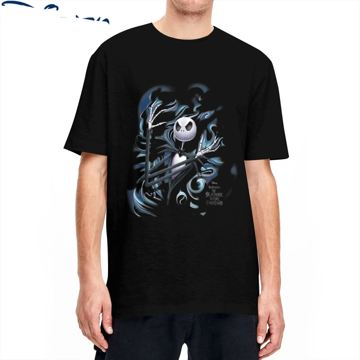 Nightmare Before Christmas for Men Women T Shirt Jack Fog Amazing Tee Shirt Crew Neck T-Shirt Cotton Printed Clothes