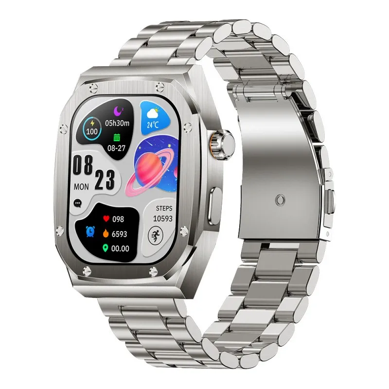 

Z17 Max Smart Watch Men Stainless Steel Metal Case 2.1 Inch IPS HD Screen Bluetooth Calls Multiple Sports Modes Healty Monitor