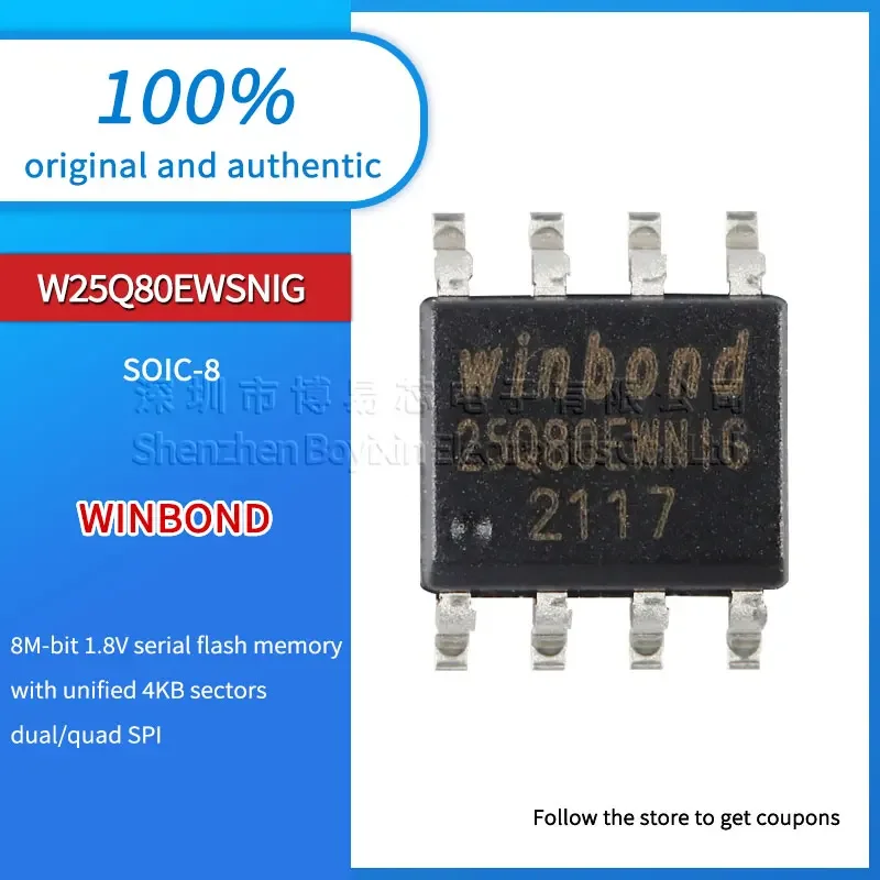 

Original authentic patch W25Q80EWSNIG SOIC-8