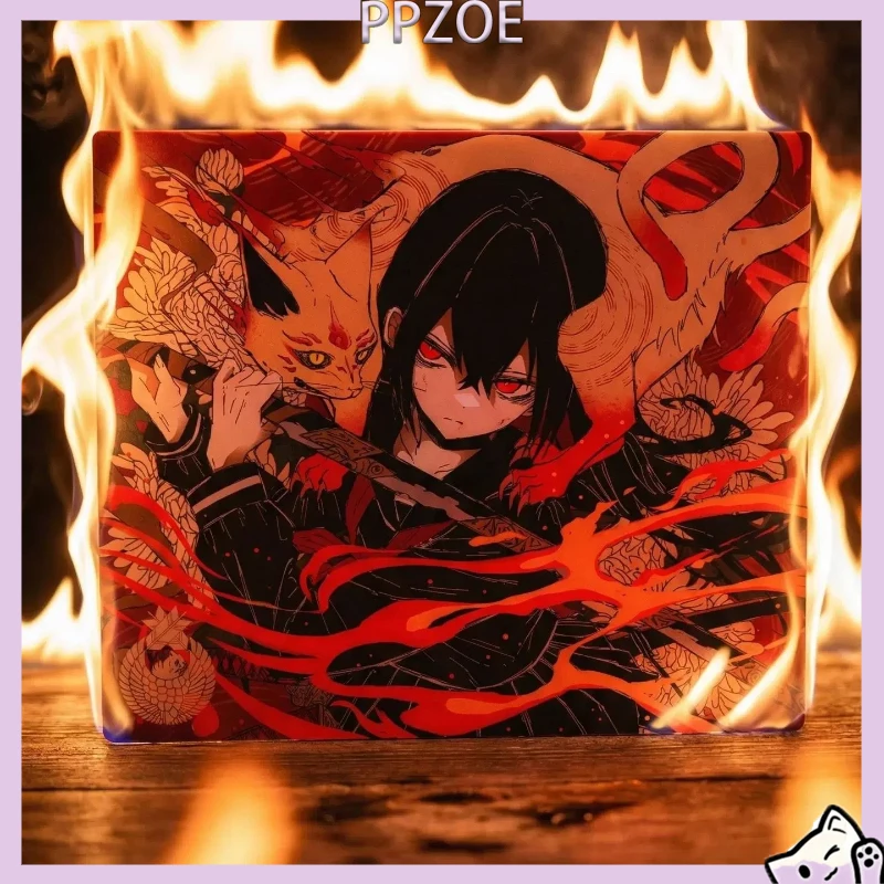 Anime Tempered Glass Mouse Pad Large Size FPS Esports Gaming Mouse Mat Anti‑Slip Precise Glide Hard Desk Pad for PC Laptop Gamer