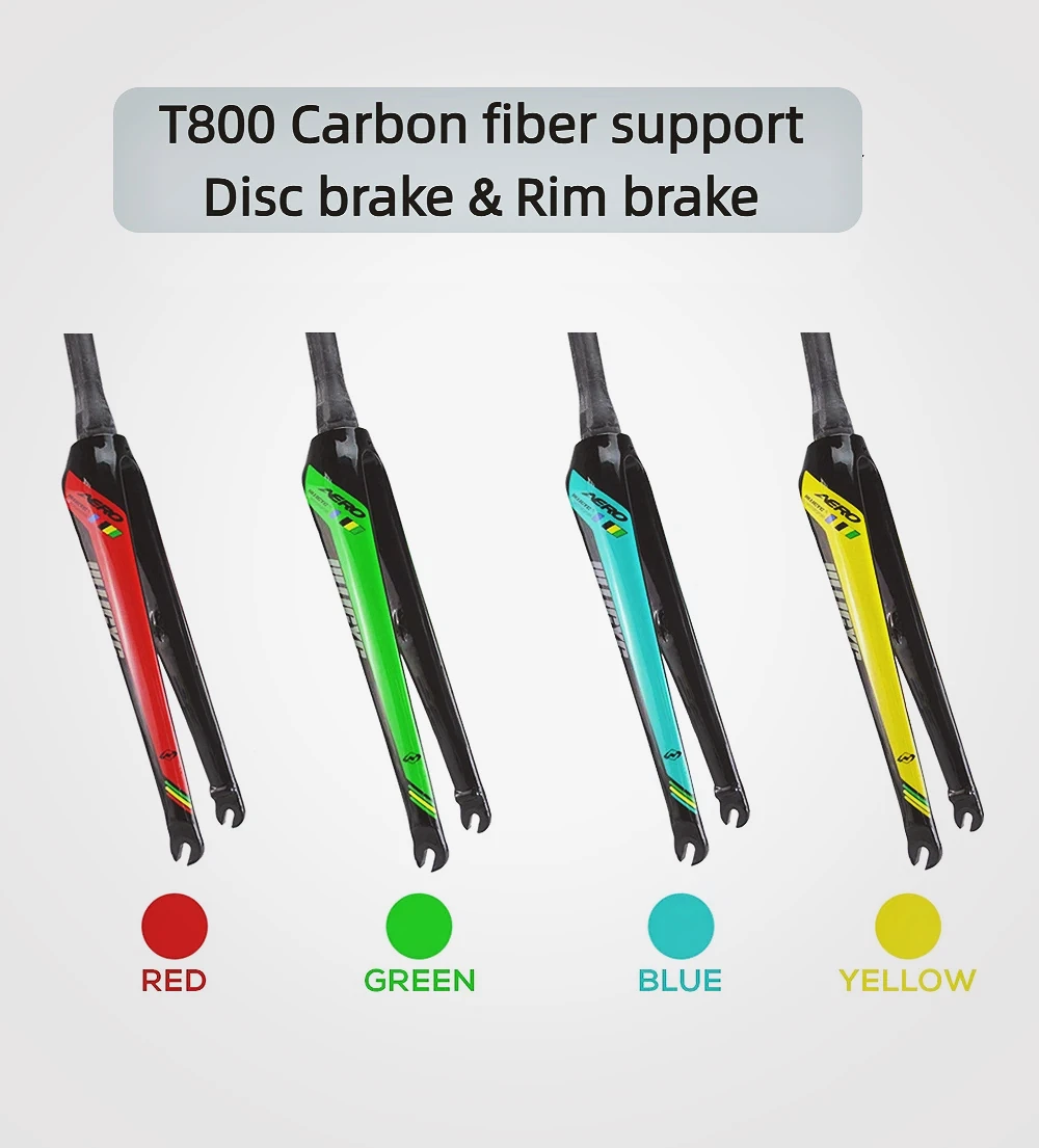 

Велосипедная вилка Ullicyc-Gloss из карбона, быстросъемная, для шоссейного велосипеда, дисковый тормоз, круглая коническая труба, QC339, 700C