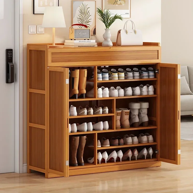 Exquisite Nanzhu shoe cabinet, simple shoe rack at the door of the home, large-capacity storage artifact, multi-layer dust-proof