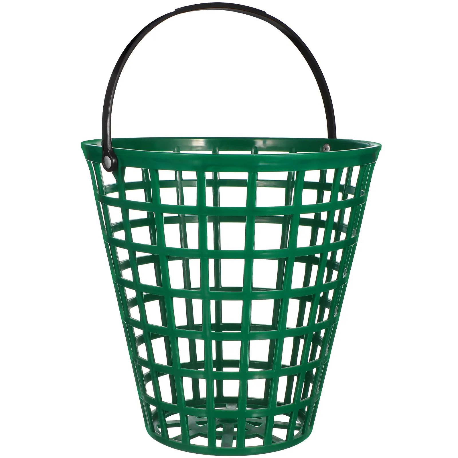 

100Pcs Ball Basket Rust Proof Golfball Container Swivel Handle Stackable Range Buckets Outdoor Carrying Bucket