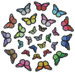 5 PCS Cute Butterfly Badge Clothing Patches Embroidered Iron-On Sewing Applique DIY Emblem Custom Patch Animal