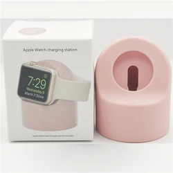 For Apple Watch Series 11 10 9 8 7 6 5 SE Ultra 3 2 1 Charger Dock Station Silicone Bracket Iwatch Cable Holder Charger Stand