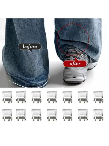 4/10PCS Invisible Leg Shortening Clip, Non-Slip Pants Edge Clip, Quick Fix Hem Clip, Hidden Pants Adjuster, Sewing Accessories