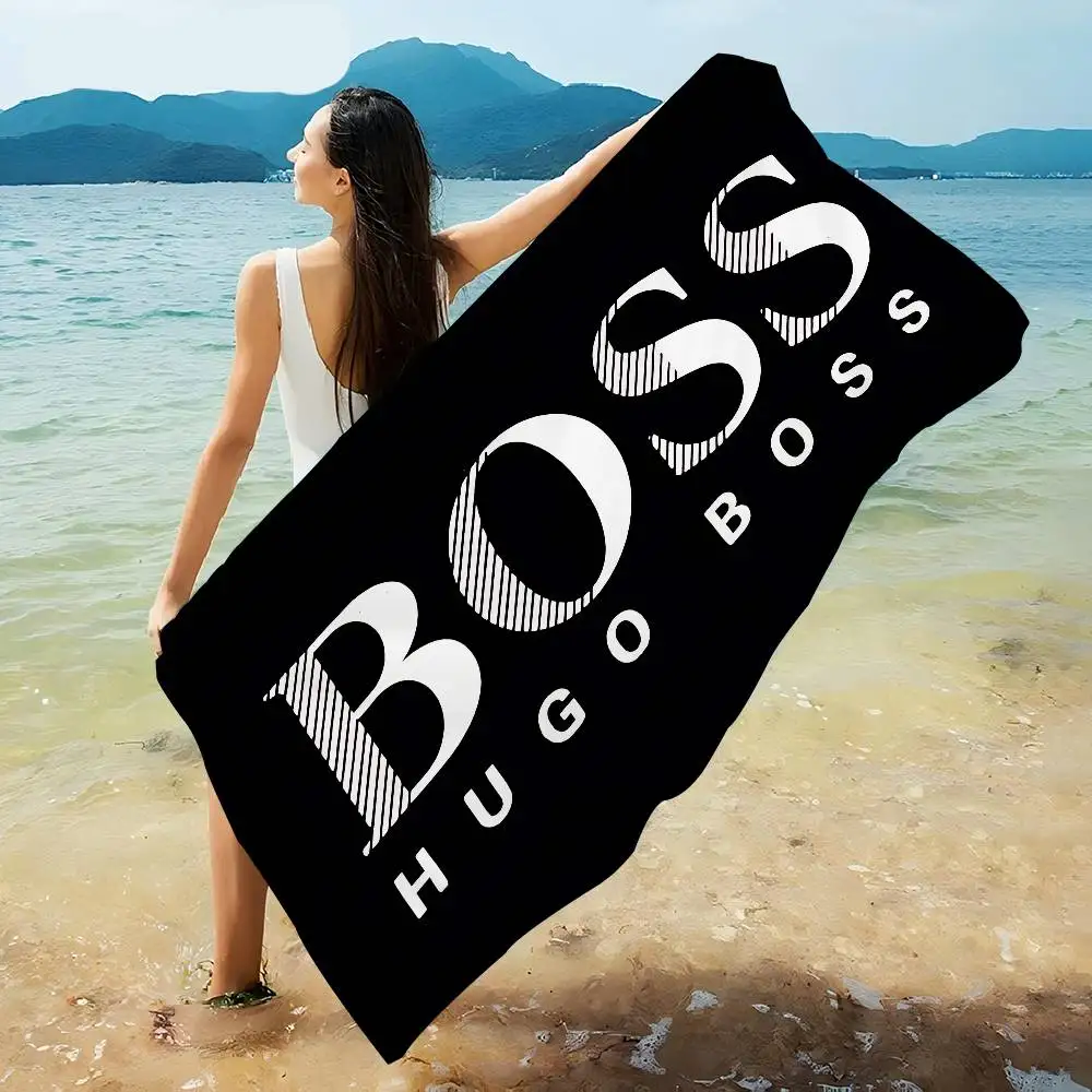 Manta de microfibra con logotipo de H-Hugo Boss, toallas de playa de secado rápido, manta de toalla de piscina súper absorbente con impresión de gran tamaño