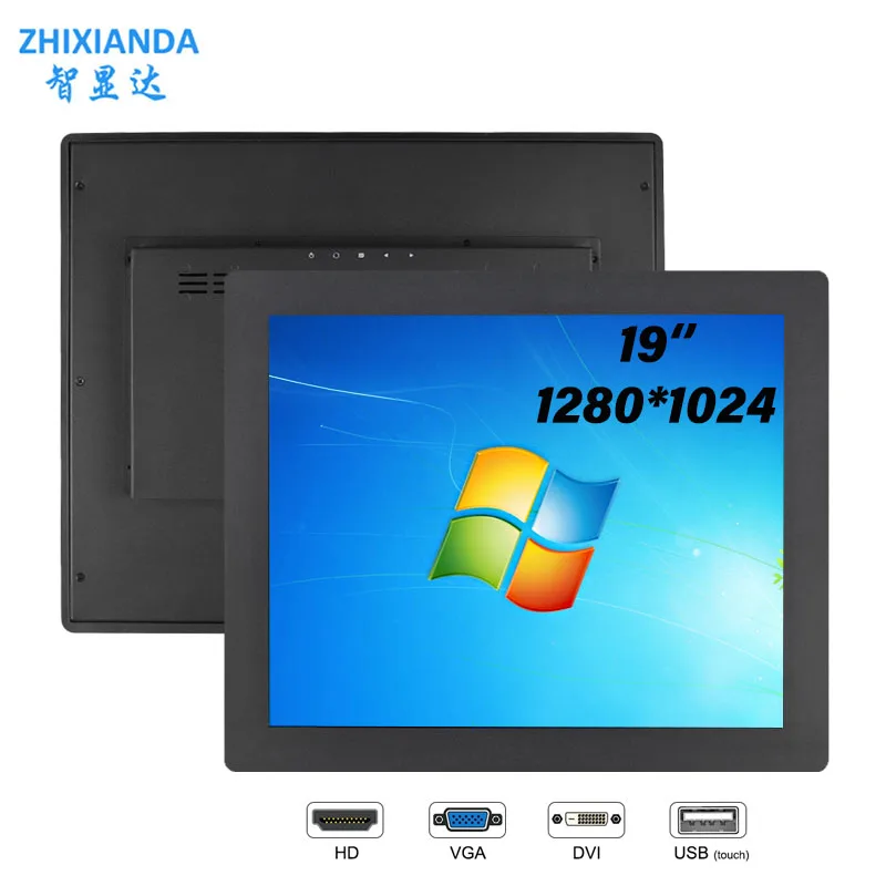 

ZHIXIANDA Embedded Monitor 19 Inch 1280*1024 Touch Screen VESA Industrial Display With DVI HDMI VGA Interface for Industrial
