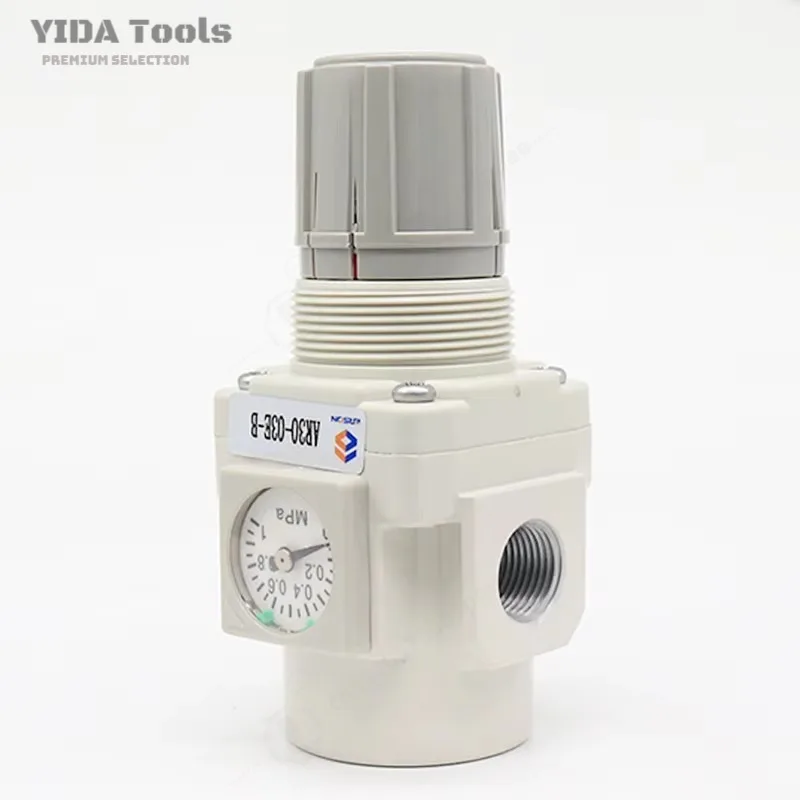 YIDA AR10~60-B Series Pressure Reducing Valve, Air Source Regulator, Pneumatic Air Pressure Control Device For Air Hose Assembly