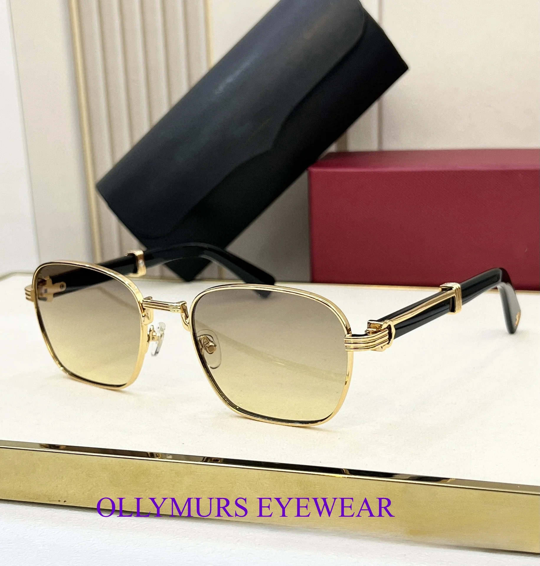 

Original Cross-border New Luxury Faux Wood Sunglasses Fashion Versatile Commuter Designer CT0363 Men's Sunscreen Sunglasses