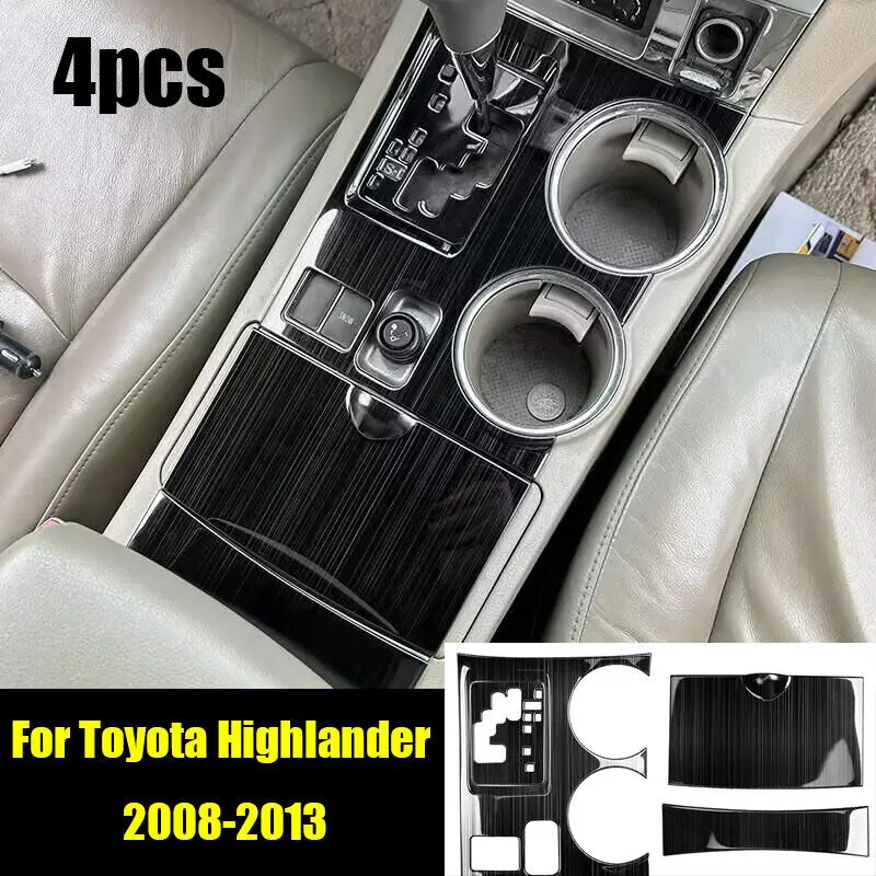 

Черная накладка на панель переключения передач центральной консоли для Toyota Highlander 2008-13