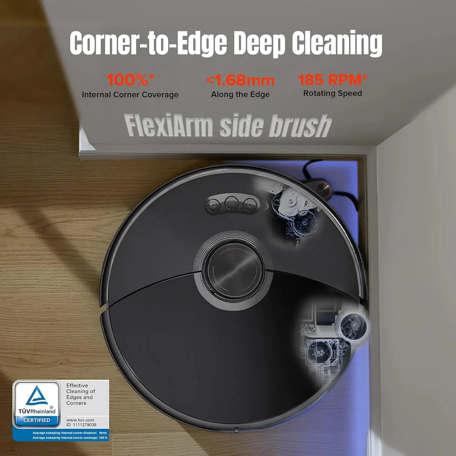 

TdRoborock AI Smart Robot Vacuum 10000Pa High Suction Home Self-Cleaning Wet Dry Sonic Mop Obstacle Avoiding Corner Edge Deep EU