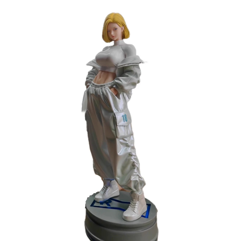 

1/6 31Cm Resin Gk Dragon Ball Z Android 18 Anime Action Figure Statue Collectible Ornament Model Garage Kit Toys Gift