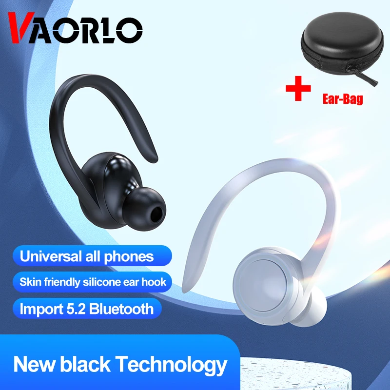 Business Earphone Bluetooth 5.2 Ear Hook Sports Wireless Headphones HIFI Touch Music Headset With HD Mic Waterproof Earbuds