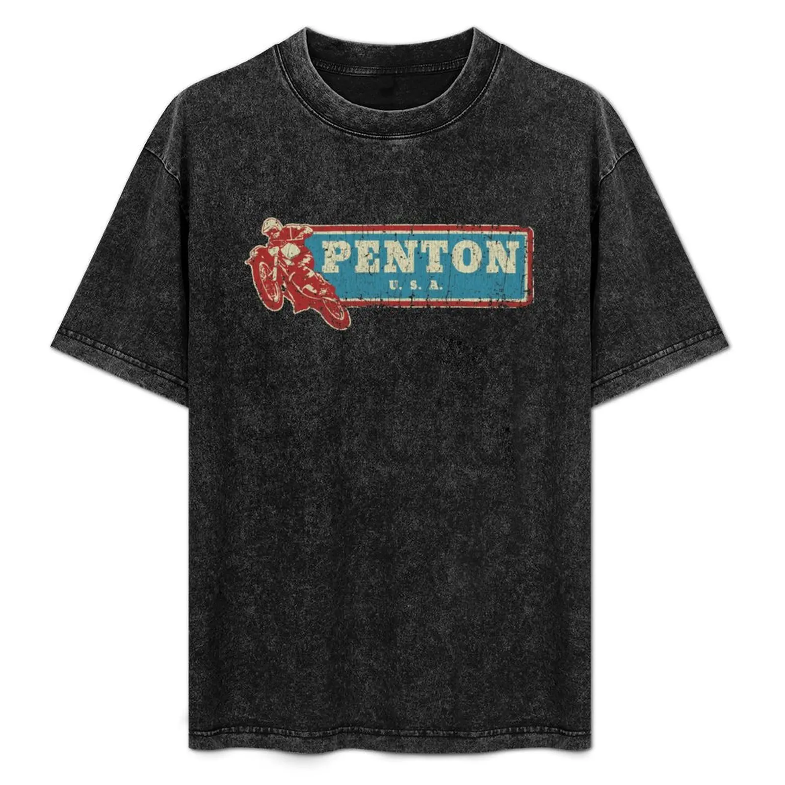 Camiseta Penton U.S.A. 1968, camiseta de manga corta de talla grande