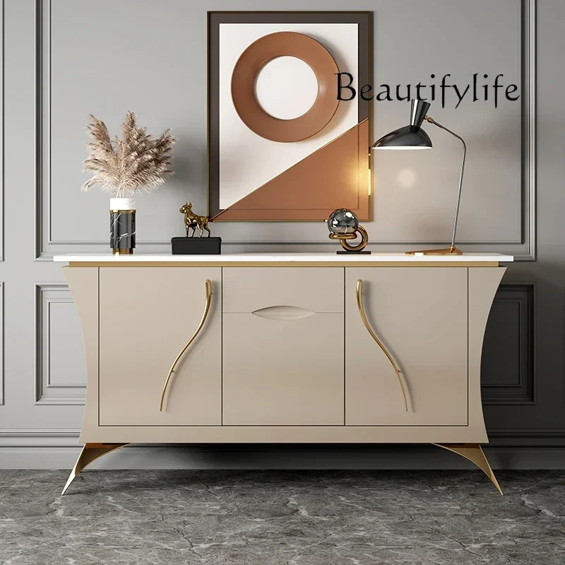 X Light Luxury And Simplicity Entrance Shoe Cabinet Living Room Stone Plate Sideboard Cabinet Bedroom Decorative Locker