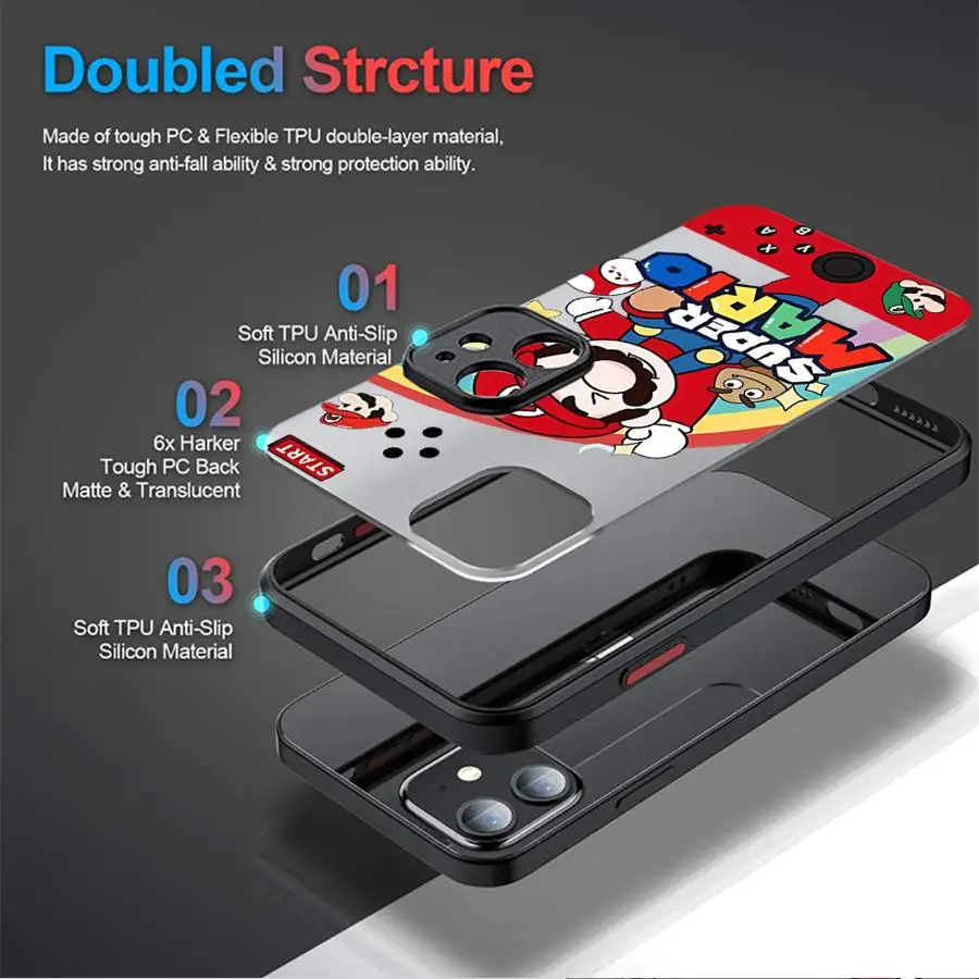 Super M-Marios Bros Game Phone case for iPhone 16 13 12 15 14 11 Plus Pro ProMax 13 12 Mini X XS XS Max XR 7 8 SE case