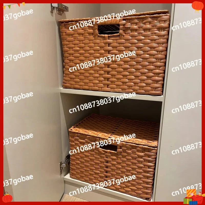 Storage basket Dirty clothes imitation rattan storage basket Multifunctional storage box