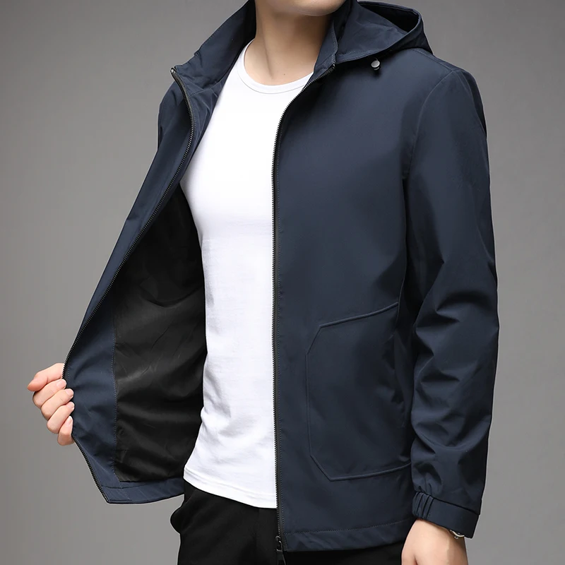 

Hooded Jacket Young and Middle-aged Men's Jacket 2023 Spring New Fashion Versatile Casual Jacket Men's Jacket
