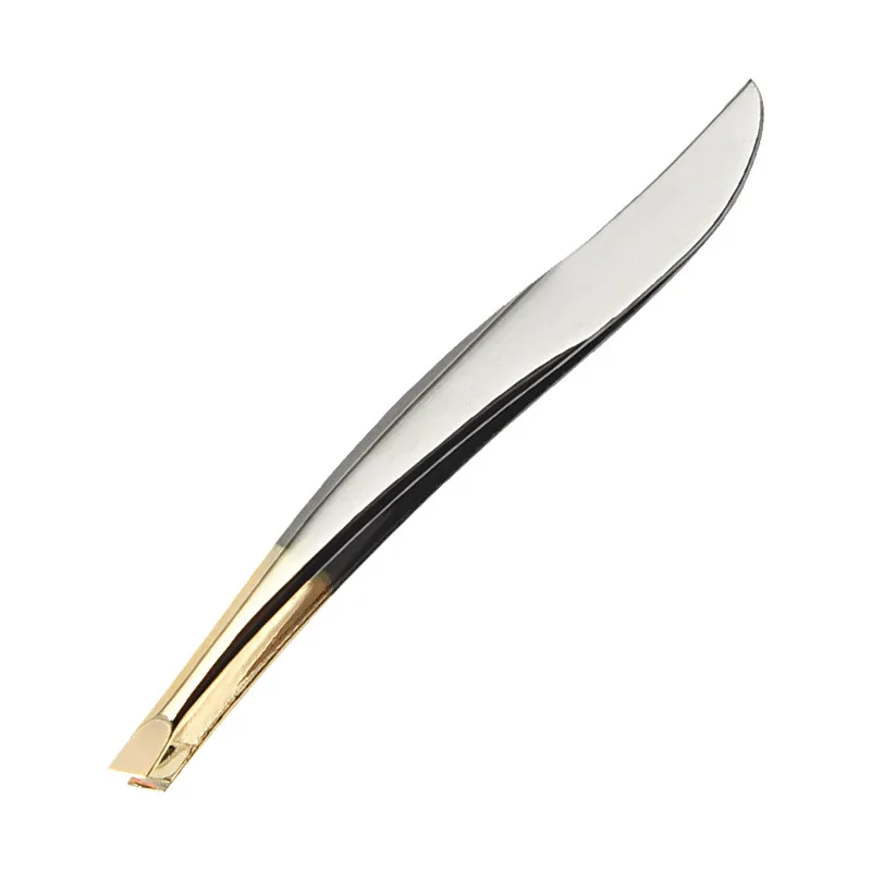 Roestvrijstalen pincet, wenkbrauwklemmen, valse wimpers voor schoonheid, schuine wenkbrauwvormgeving voor mannen en vrouwen, baardplukgereedschap