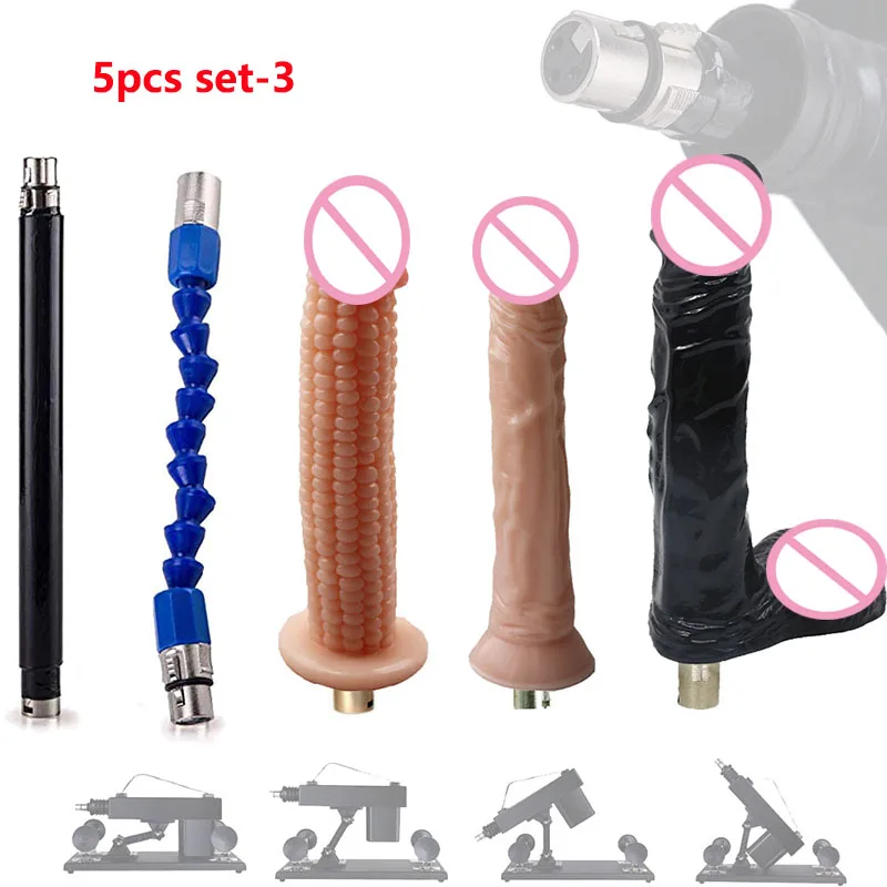 Dildos Set Suit for 3XLR Sex Machine Attachments G Spot Sex Toys for Women or Couples Masturbation Machine Gun Accessories