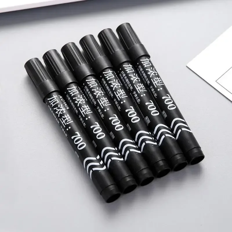 Permanent Marker Pen Fine Point Waterproof Ink Thin Nib Crude Nib Black Blue Red Ink 1.5mm Fine Color Marker Pens