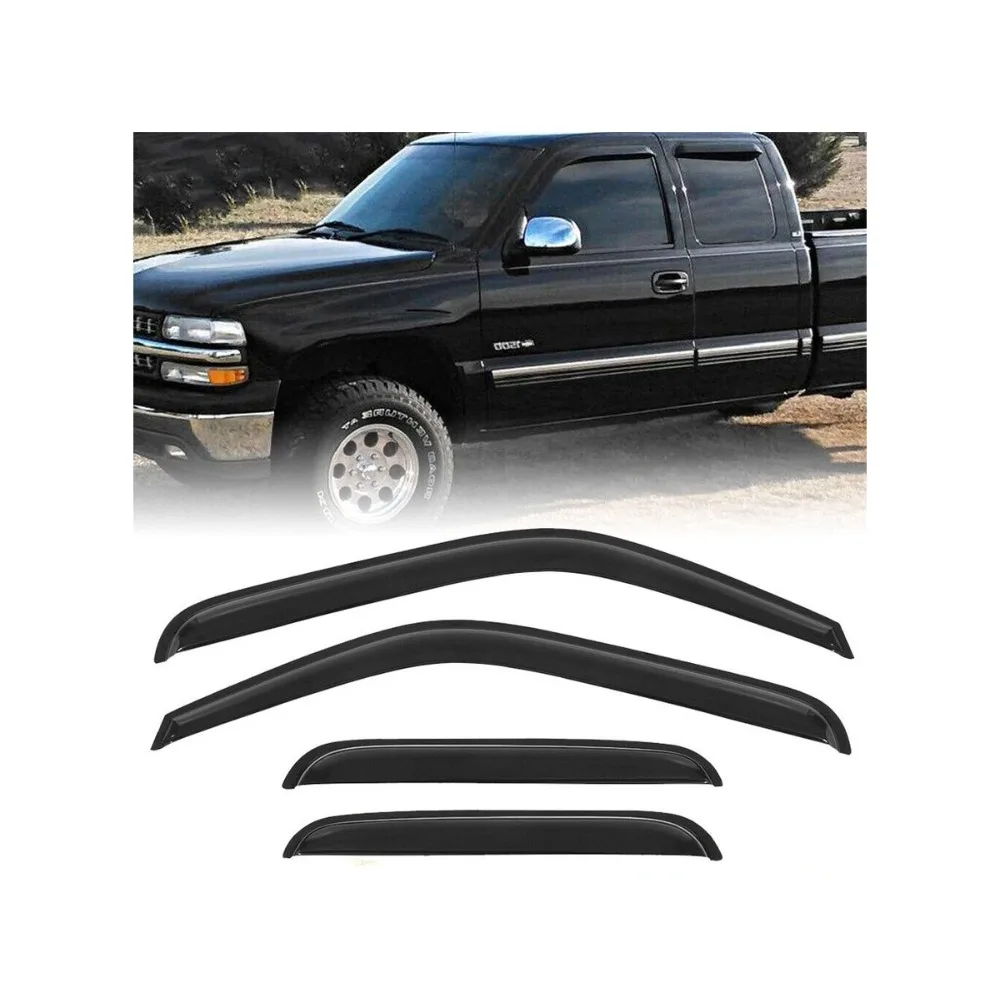 

Fits 99-06 Chevy Silverado Sierra Extended Cab Window Visor Vent Rain Sun Guards