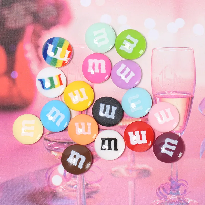 10Pcs Mixed Resin Candy Beads Colorful Candy Decoration Crafts Flatback Scrapbooking Fit Phone Embellishments Diy Accessories