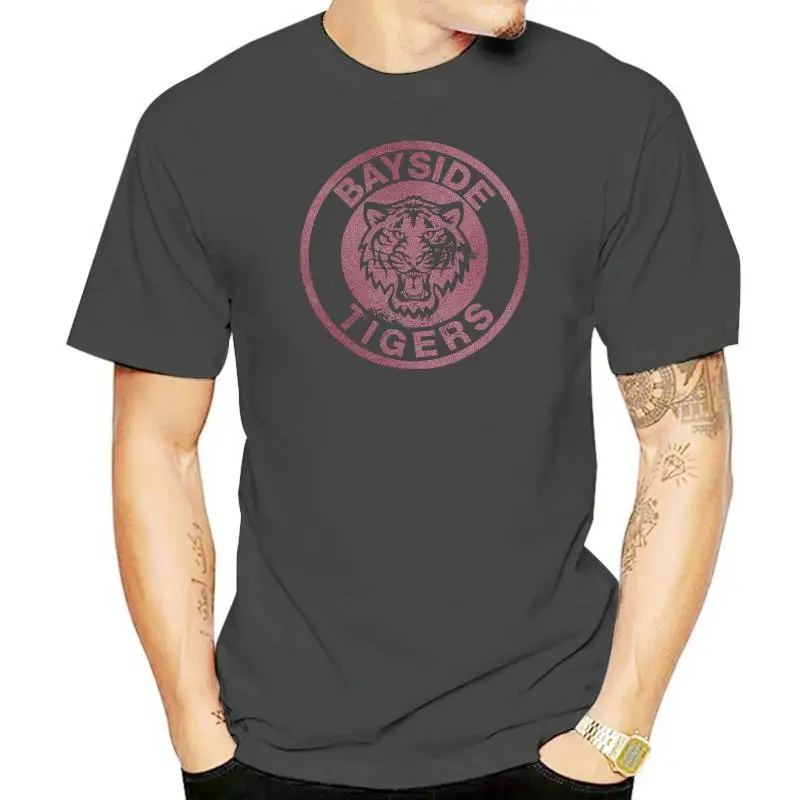 Superluxe Clothing Mens Bayside Tigers Vintage Style Zack Morris Slater 90s T-Shirt