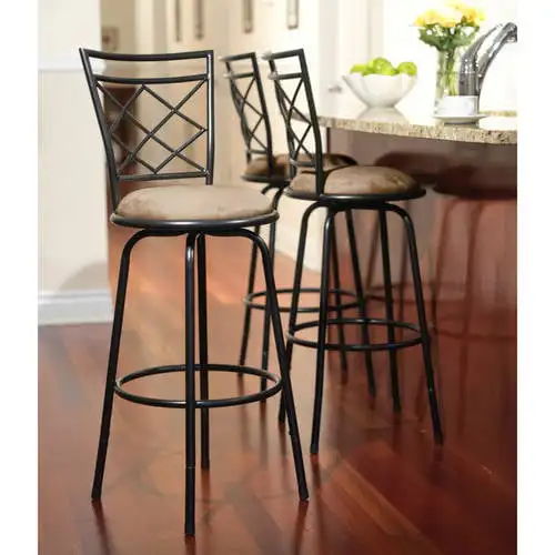 Modern Bar Stool com giro, altura ajustável, conjunto de 3