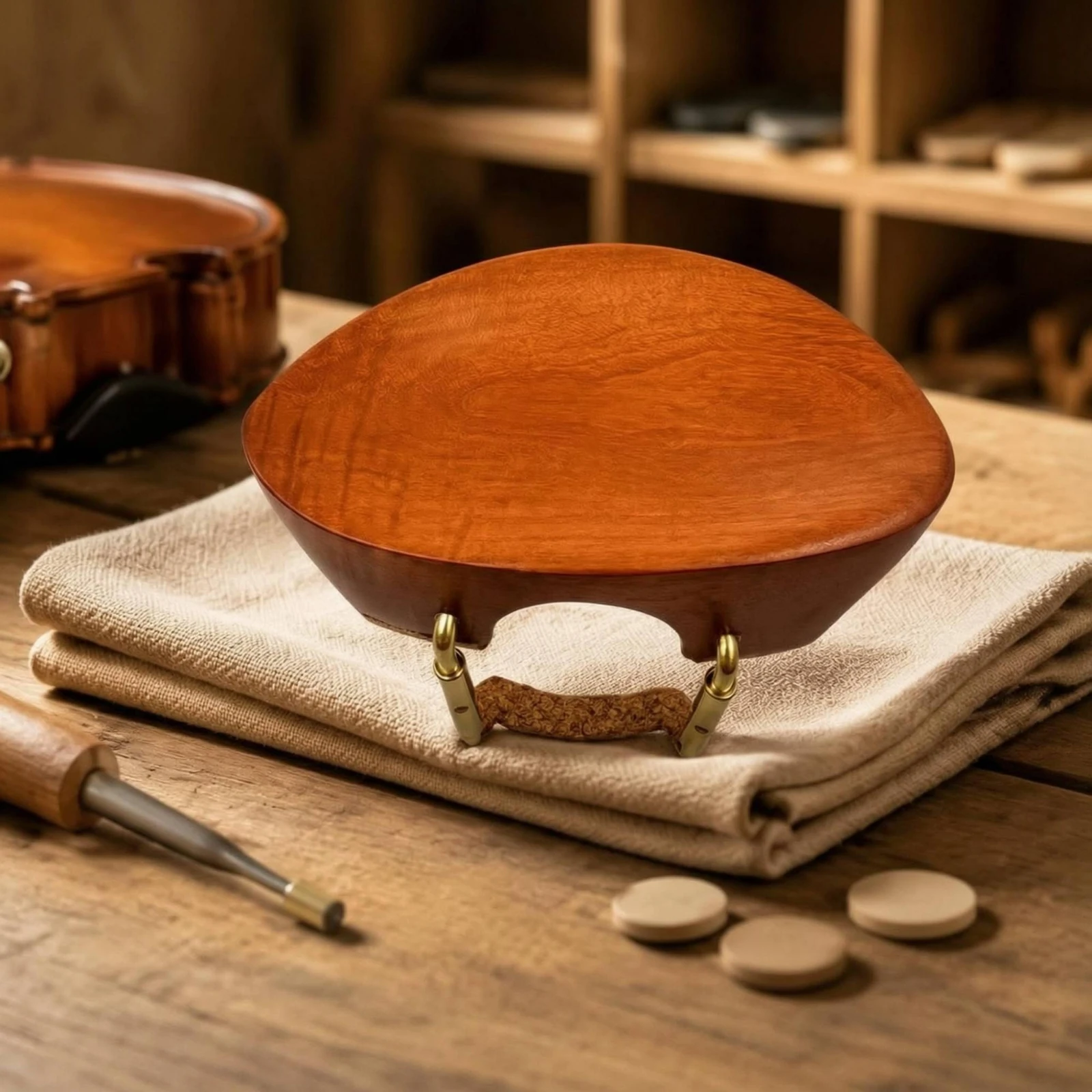 Violin Chin Rest Long-Lasting Wood Wooden Violin Chinrest Musical Instrument Accessory Multiple Styles for Students