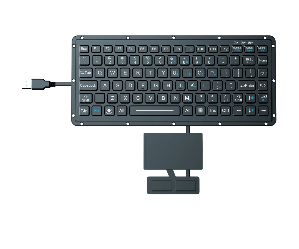 IP65 rugged silicone laptop keyboard with touchpad backlight keyboard