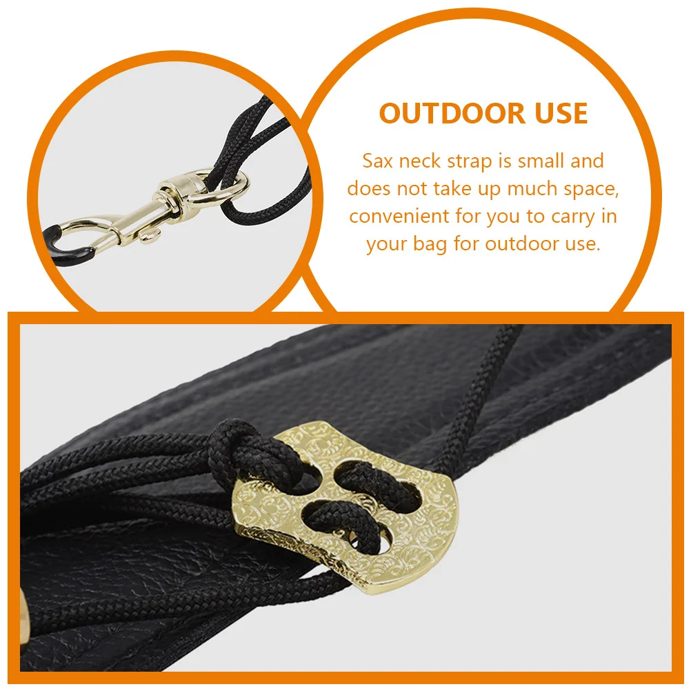 

Saxophone Neck Strap Adjustable For Alto Tenor Soprano Sax Harness Replacement Parts Accessory Instrument Strap