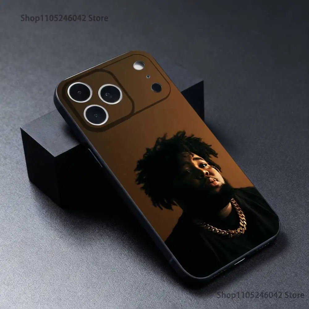 Rap r-rod onda resistente ao desgaste caso de telefone para iphone 17,16,15,14,13,12,11, pro,xs, max,xr,plus, e, se4, mini capa macia preta