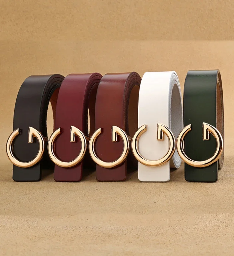 

Luxury Designer Ladies Leather Belt Metal Buckle Corset Fashion Casual Clothing Accessories High Quality Brand Gothic Korean