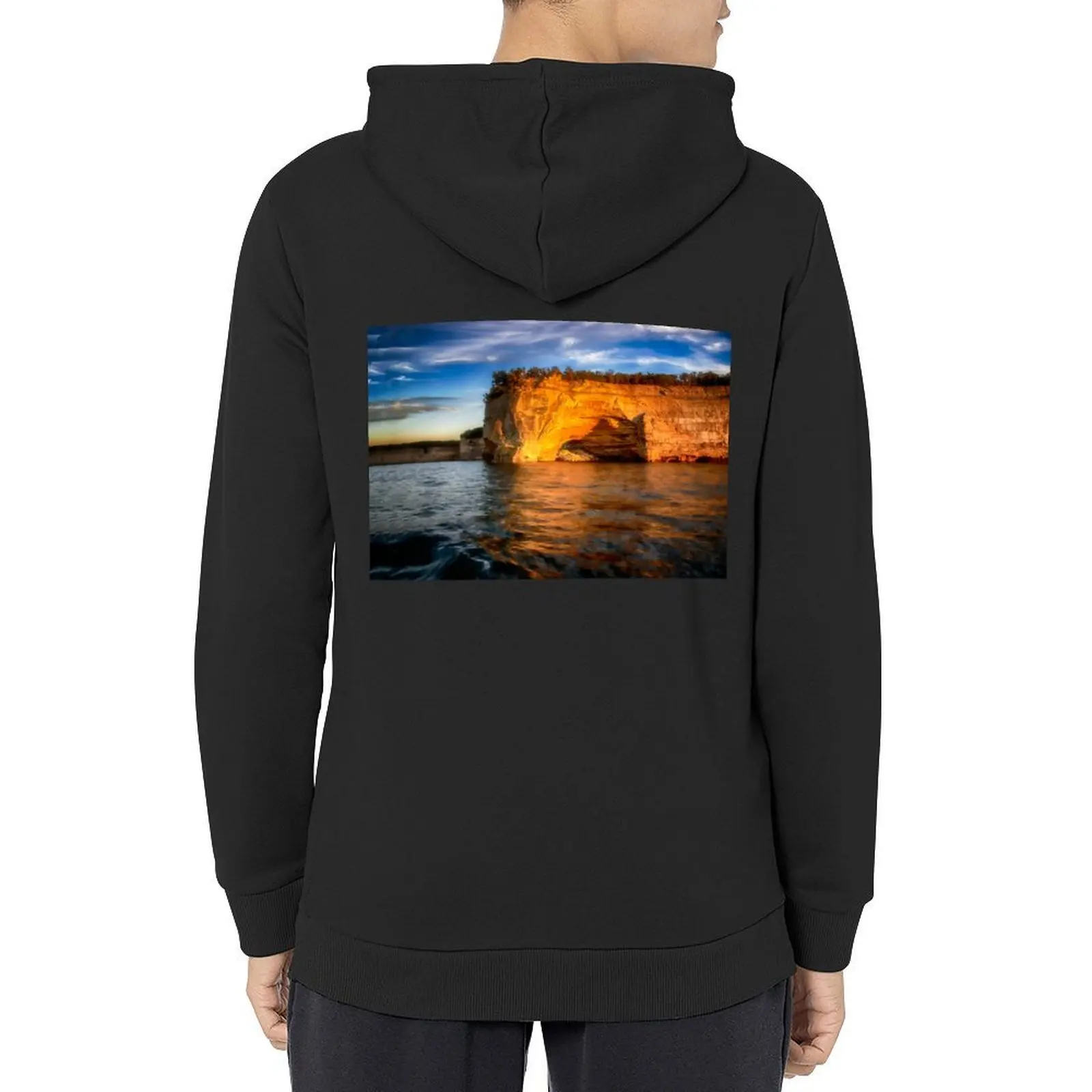 

Pictured Rocks National Lakeshore 2 Hoodie korean clothes men clothes clothes for men mens hoodies
