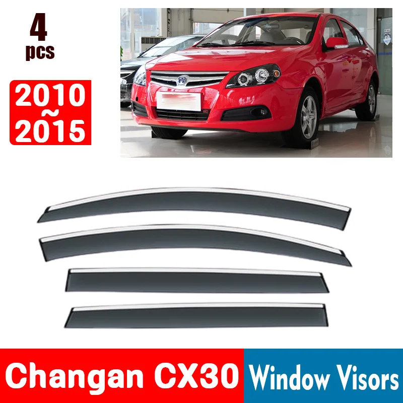 

FOR Changan CX30 2010-2015 Window Visors Rain Guard Windows Rain Cover Deflector Awning Shield Vent Guard Shade Cover Trim