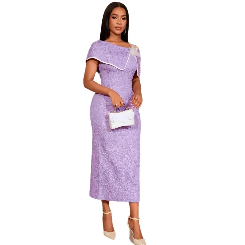 

African Party Evening Dresses for Women Spring 2026 African Short Sleeve Polyester Long Maxi Dress Dashiki African Clothes