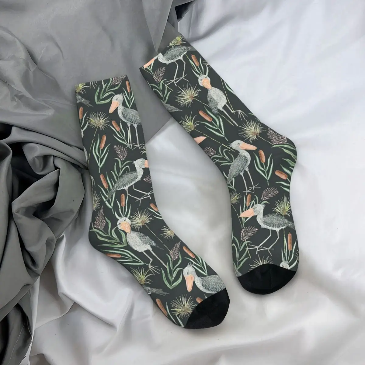 

All Seasons Crew Stockings Bird Illustration Pattern Socks Crazy Hip Hop Long Socks for Men Women Valentine's Day Gifts