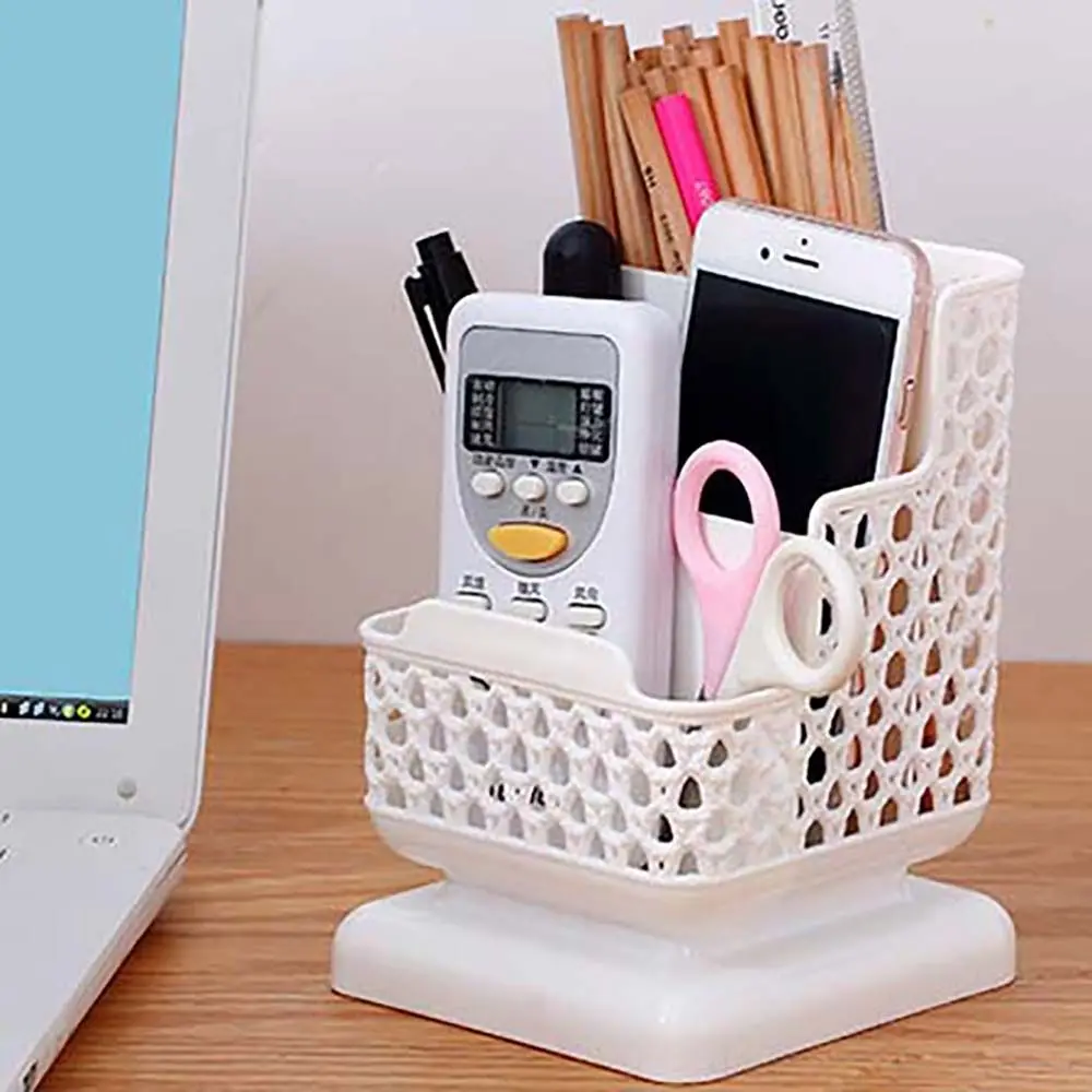 Desktop Storage Box for Cosmetics, Recipiente de jóias, Make Up Brush Holder, Organizador de papelaria, Office Supply