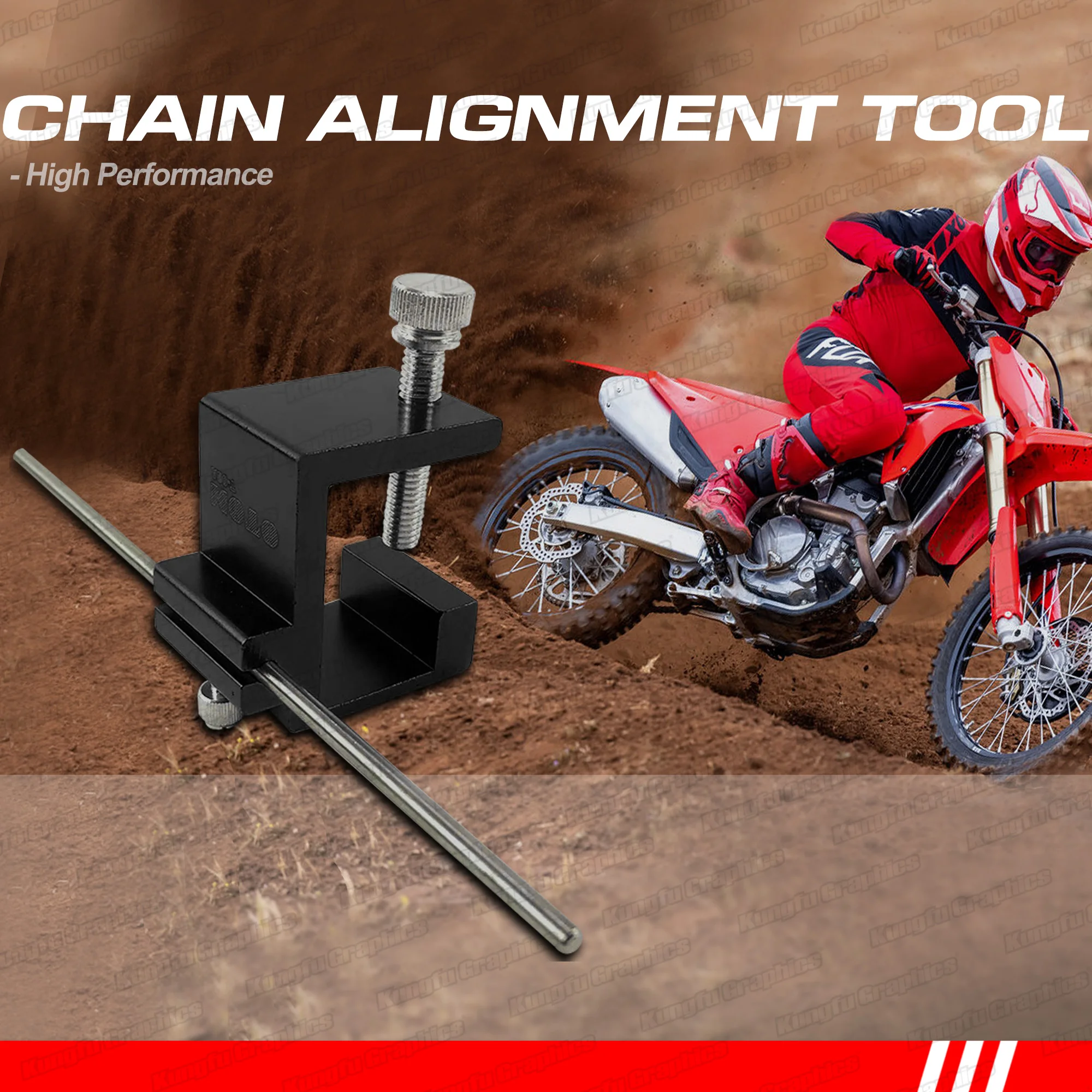 Chain Aligner Adjustment Alignment Tool for KTM Husqvarna Kawasaki Yamaha Suzuki Dirt Bikes