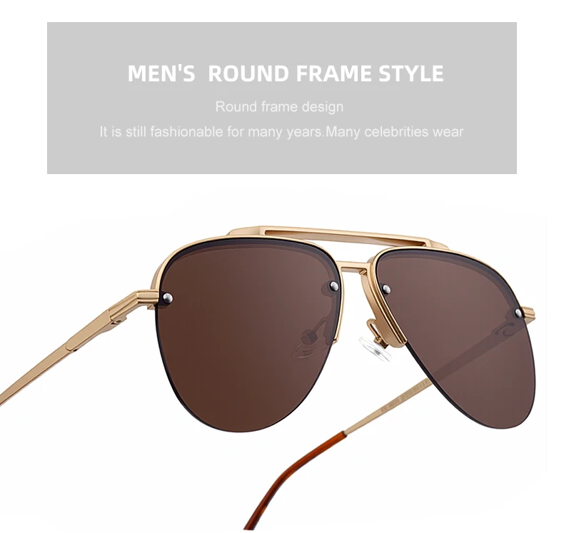 Steampunk Oval Pilot Sonnenbrille Männer 2025, Luxus Marke Vintage Doppel Strahl Sonnenbrille Für Männliche Trendy Punk Metall Rahmen Brillen – Detail 7