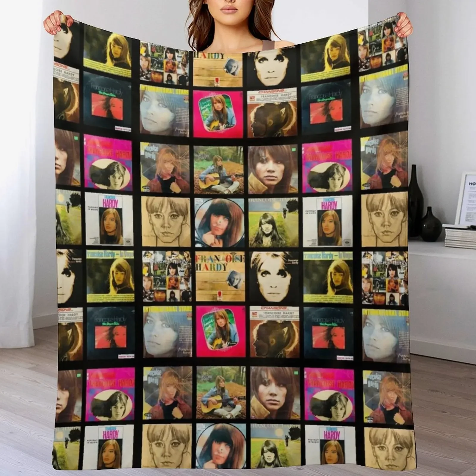

Franoise Hardy - Albums Throw Blanket Faux Fur Soft Warm Blanket for Bed