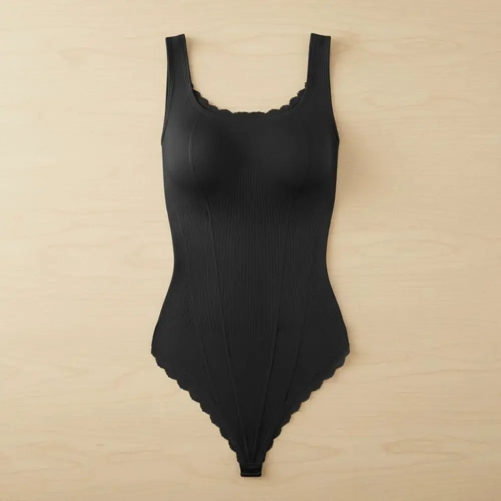 Breathable Buckle Slimming Shapewear Tummy Control Seamless Lace Bodysuits Sleeveless Butt Lifting Underwear for Women Female