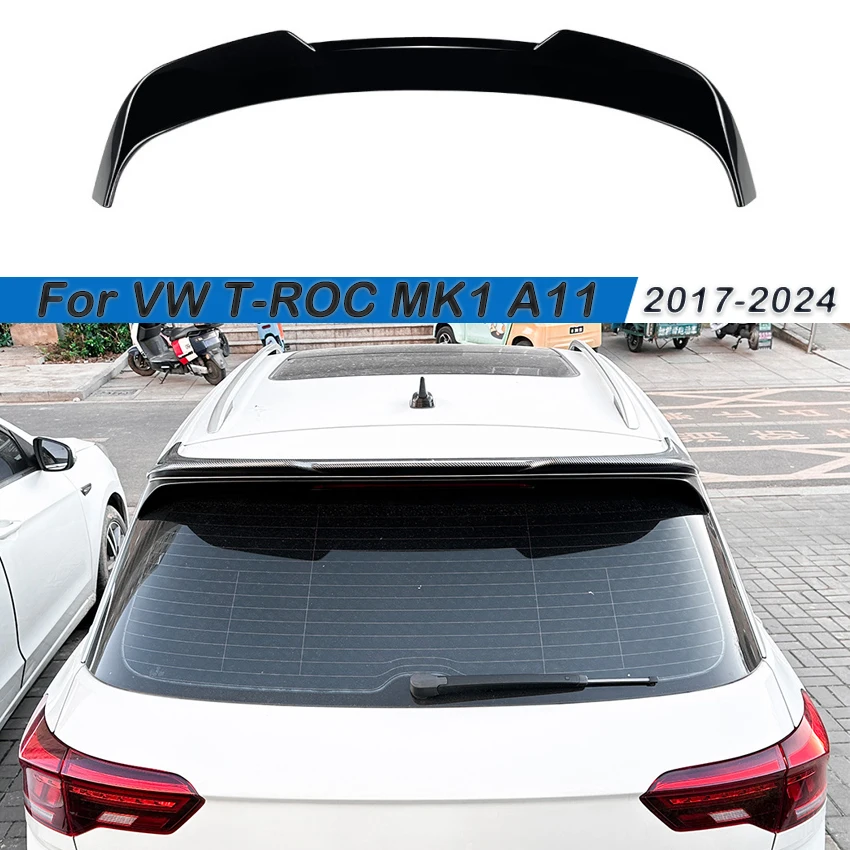 Für VW T-ROC MK1 A11 TSI TDI R R-line SUV Auto Heckspoiler Dachspoiler Tuning-Zierleiste Heckflügel Dekoration Karosserie-Kit ABS