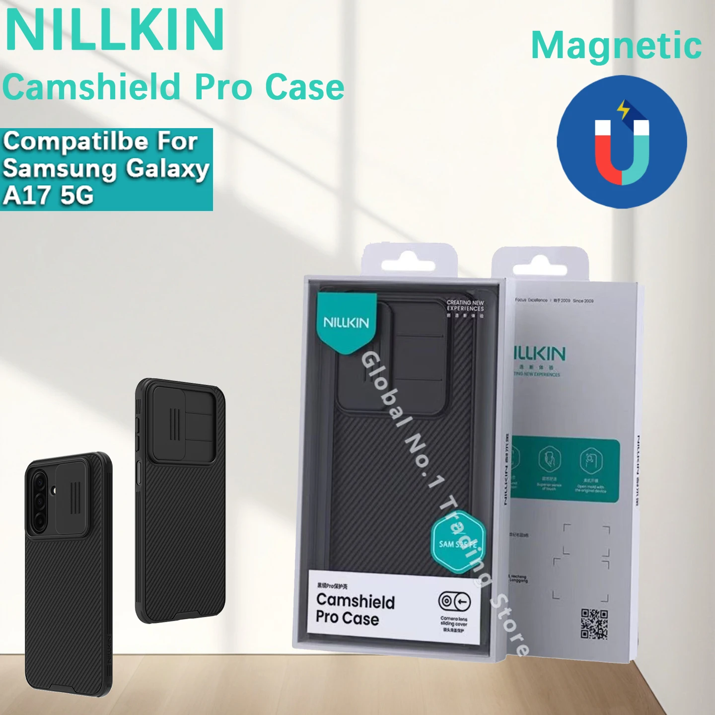 

NILLKIN, совместимый с Samsung Galaxy A17 A26 A36 A55 A56 S25 FE CamShield Pro, магнитный раздвижной защитный чехол для телефона