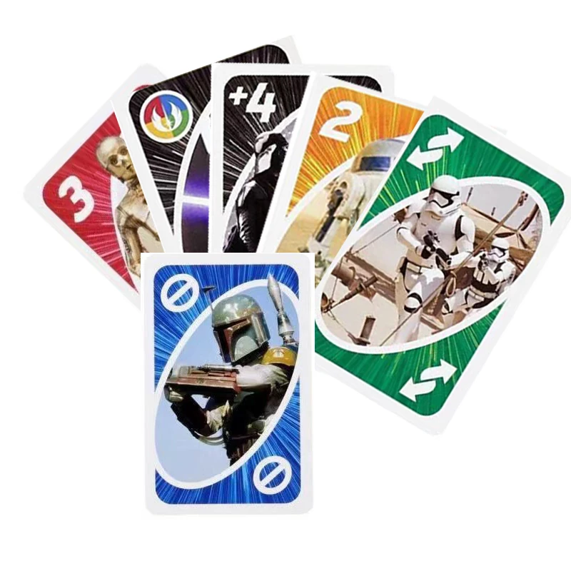 Mattel Games UNO STAR WARS Card Game for Family Night Featuring Tv Show Themed Graphics and a Special Rule for 2-10 Players